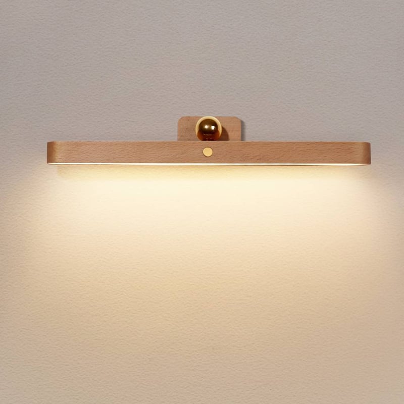 1-lumière Linear Shade Wall Sconce moderne Simple Style Mirror lLED Wall éclairage in Brown | Auvris