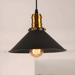 1/2/3-Pack Cone Metal Ceiling Pendant Vintage Stylish 1 Light Dining Room Pendant Light in Black, 10"/12"/14" Width