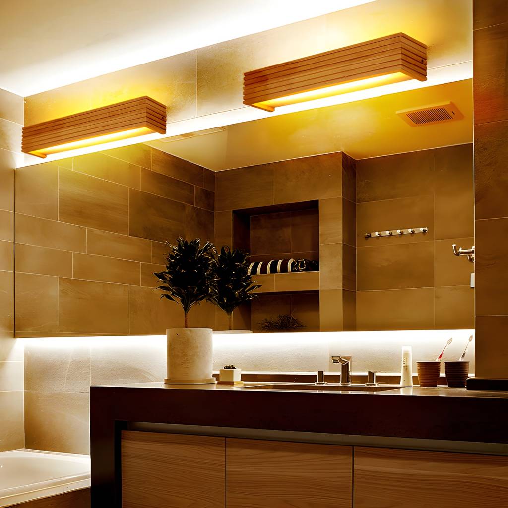 1 ライト LED Mirror ライト Rectangular Bathroom Log Makeup Mirror Lamp | Auvris