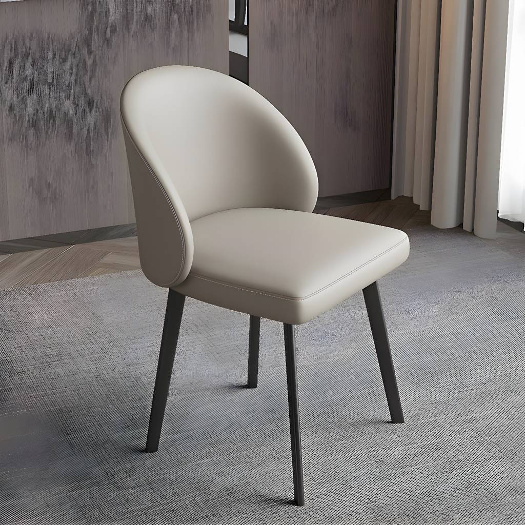 Contemporary Armless Dining Chairs Parsons Chair with Iron Legs for Home Use | Auvris