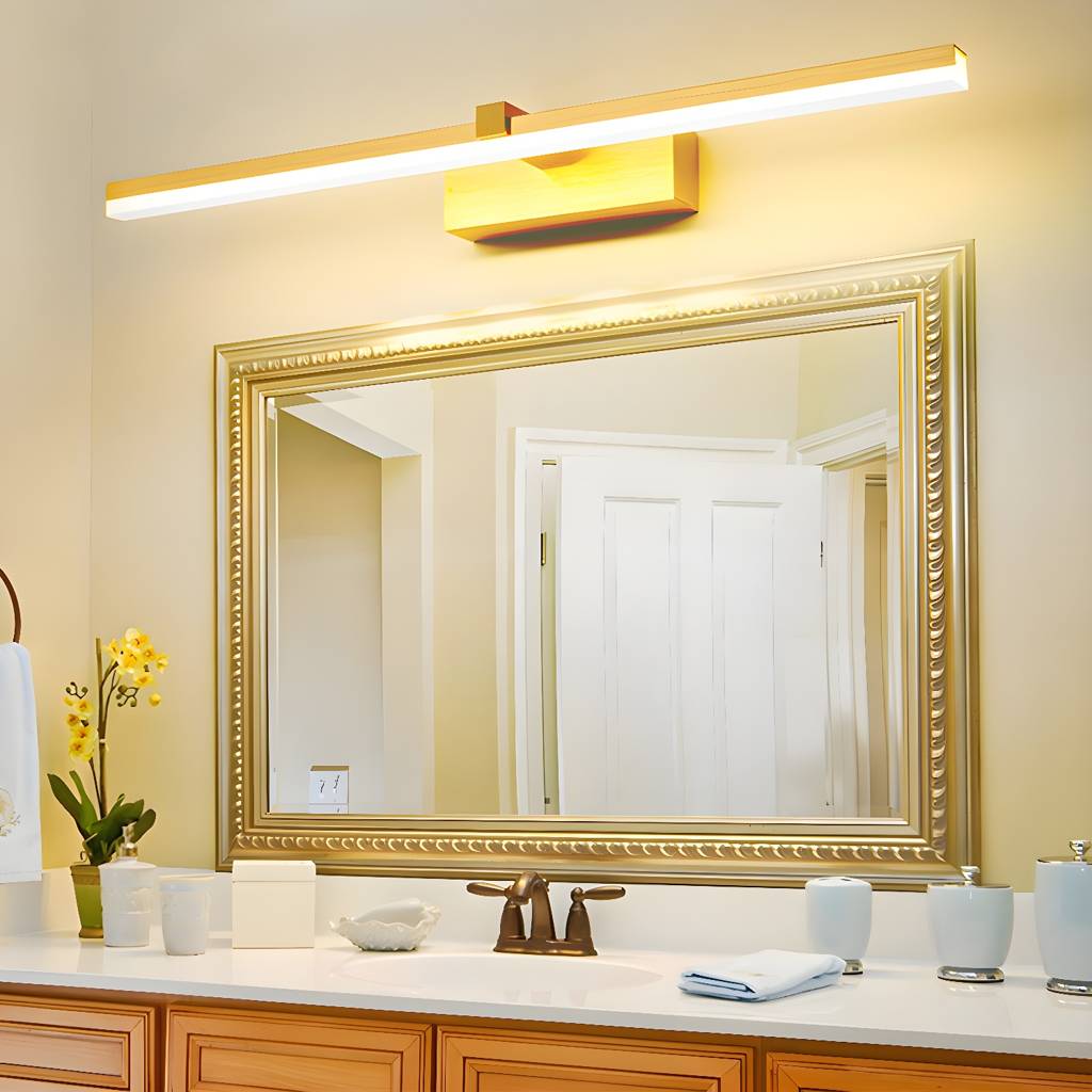 1-Head Linear Shade Wall Sconce モダン Simple Style Mirror Wall 照明 | Auvris