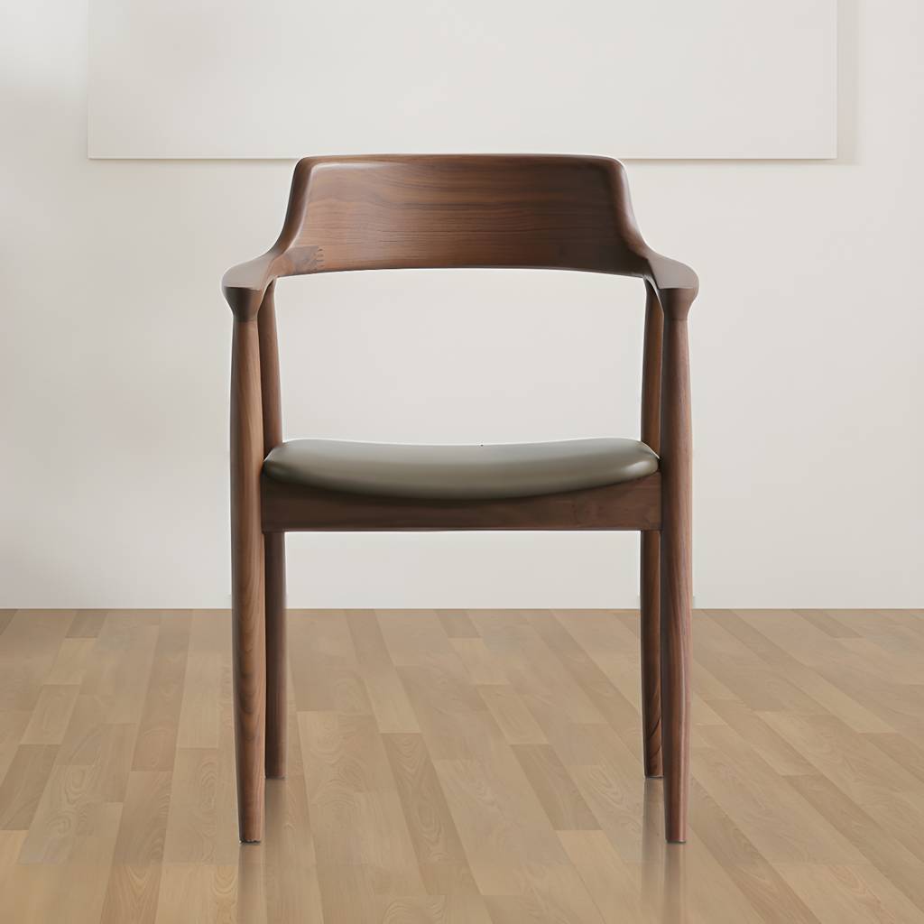 Arm Dining Chairs Contemporary Solid Wood Side Chairs for Dining Room | Auvris