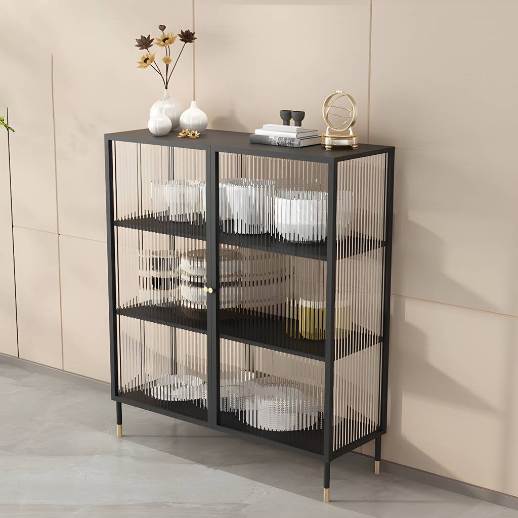 13.78"W Sideboard Glam Style Dining Server with Door for Kitchen and Living Room | Auvris