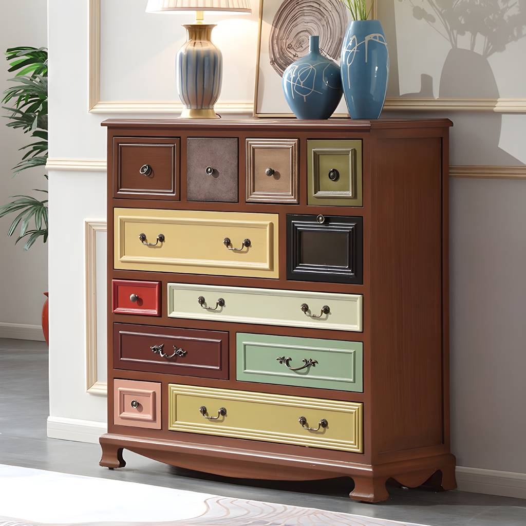 10 / 12 Drawers Dresser Classical Wood Storage Chest with Drawers | Auvris
