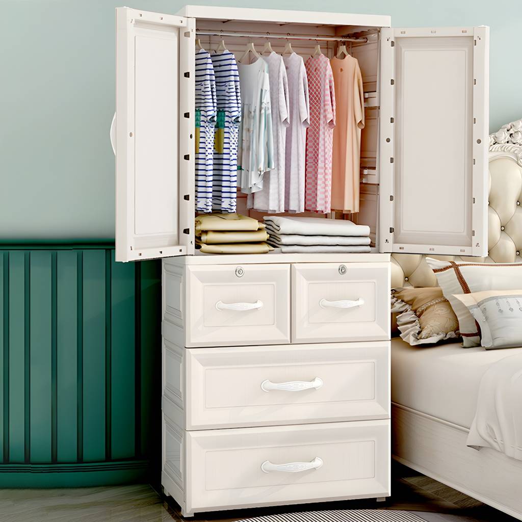 Bedroom Hinged Door Storage Cabinet Contemporary Plastic Cabinet | Auvris