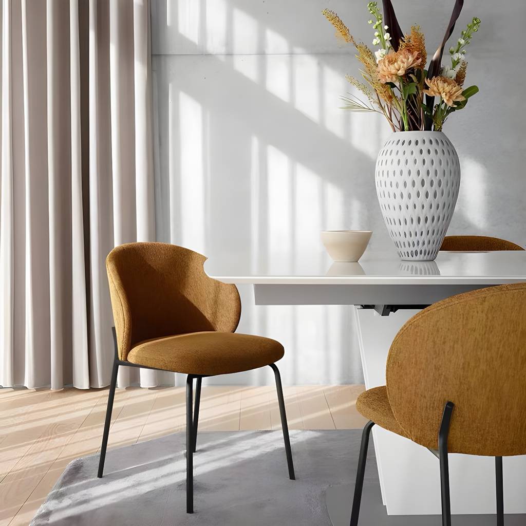 18.90" Wide Scandinavian スタイル Single ソファ 椅子 Fixed Back Armless 椅子 | Auvris