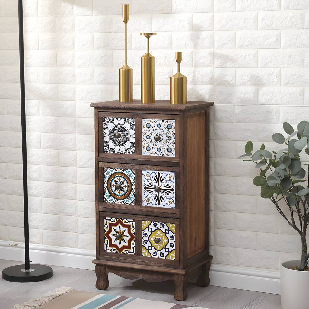 12" W Lingerie Chest Vertical Wood Storage Chest with Drawers for Bedroom | Auvris