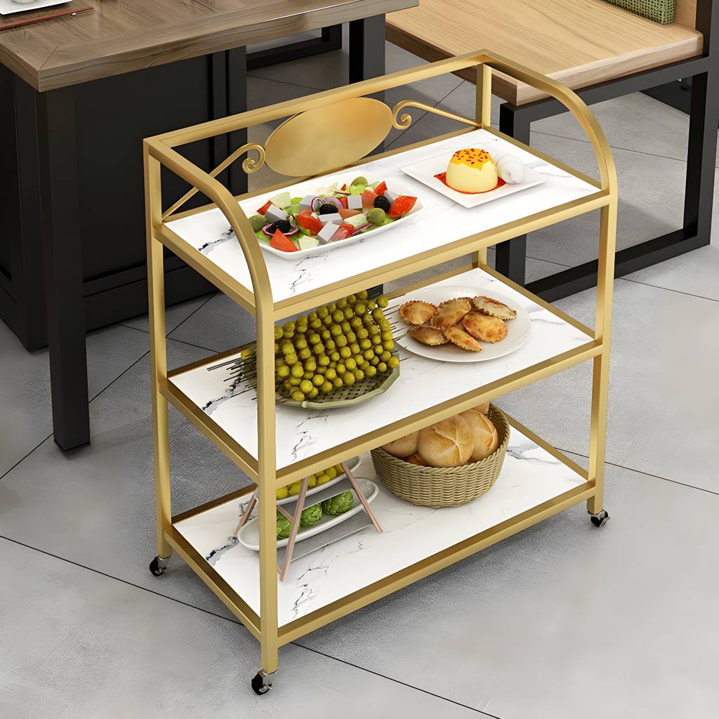 25.59"H Portable Contemporary Prep Table Metal Rectangular Prep Table for Home Use | Auvris