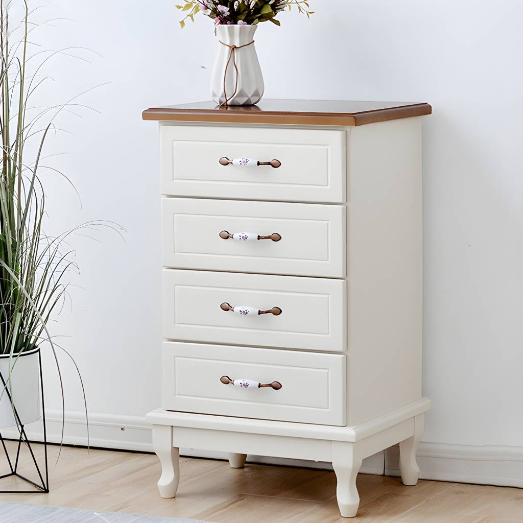 15.74" Wide Accent Chest with Drawers Solid Wood Chest with Cabriole Legs | Auvris