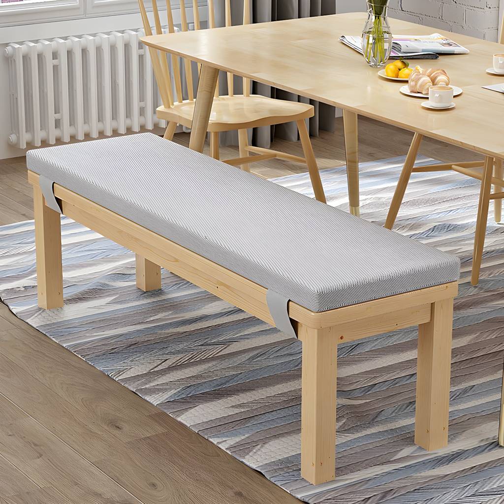 11.8" Wide Contemporary Seating Bench Solid Wood Bench with Squared Legs | Auvris