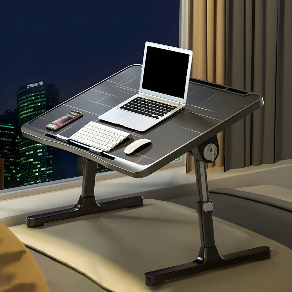 15-Inch Modern & Contemporary Desk Height Adjustable Writing Desk Bedroom Black Desk | Auvris