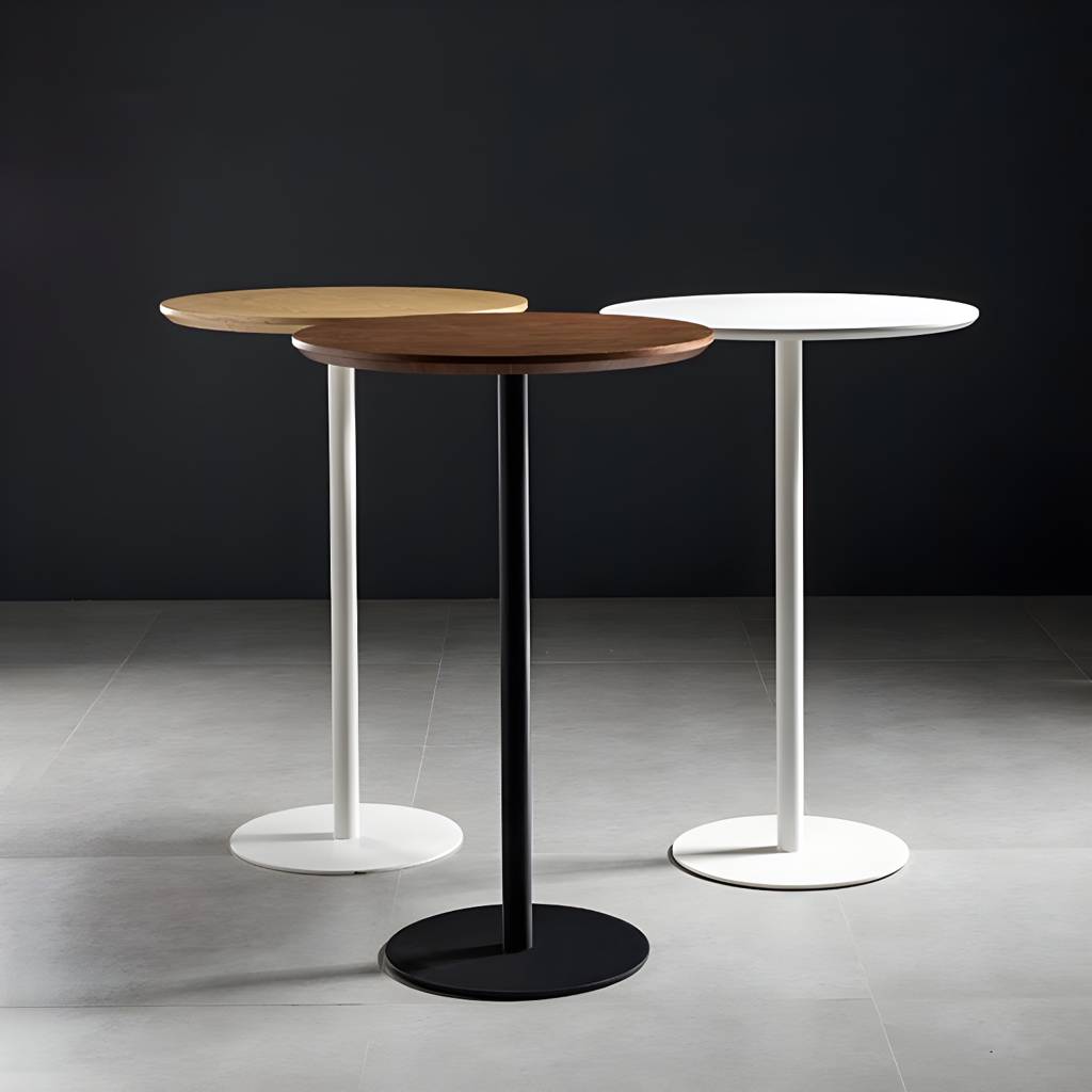 41.3"H Modern Pub Table Solid Wood Bar Height Round Bar Table | Auvris
