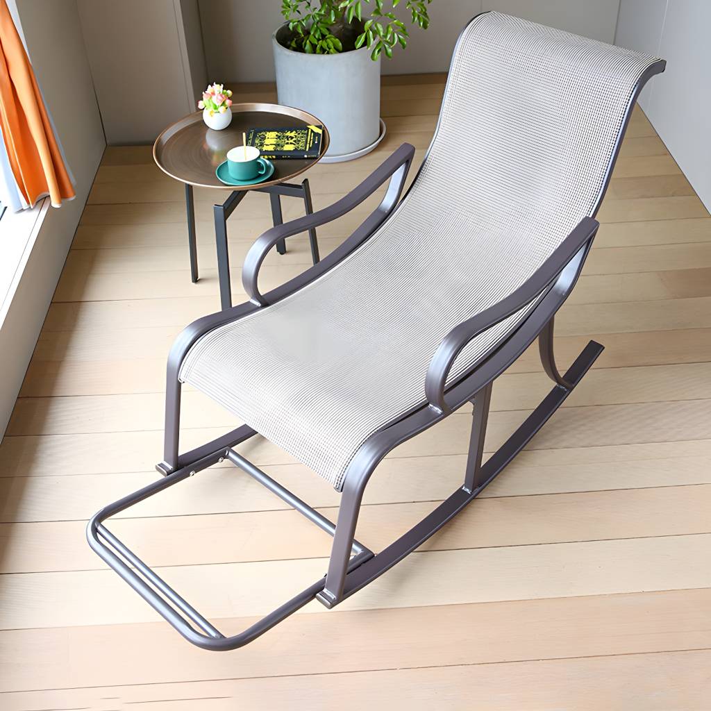 コンテンポラリー High Back Rocking 椅子 Reclining Rocker 椅子 26.8" x 59" x 39" | Auvris